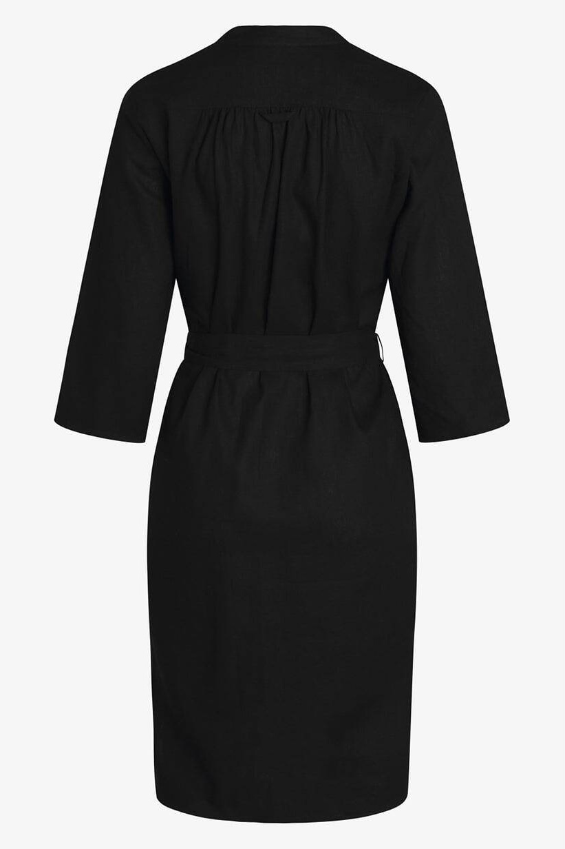 Noa Noa - Sheer Linen Dress Black - 5