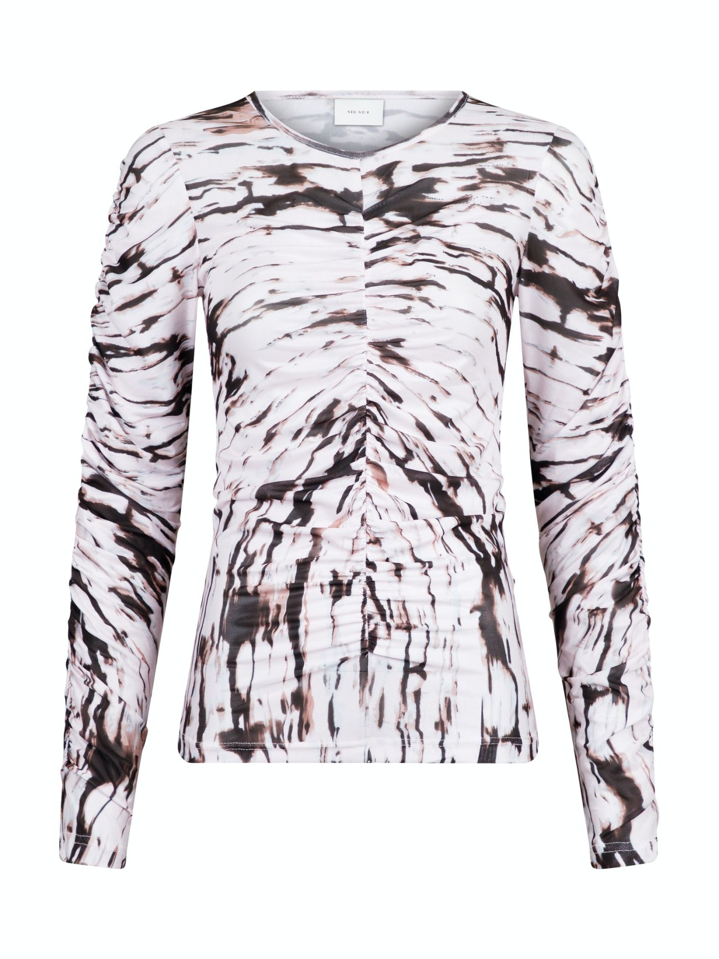 Neo Noir - Bea Tie Dye Mesh Blouse Powder