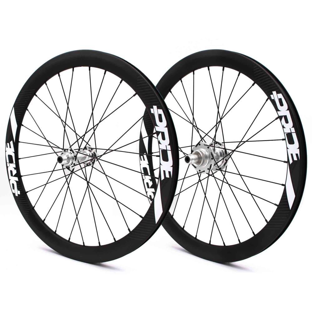   PRIDE GRAVITY EXP AERO UD MATT DISC WHEELSET - POLISH HUBS