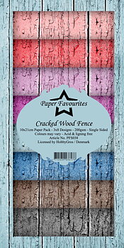 Paper Favourites Cracked Wood Fence Slim Paper Pack 