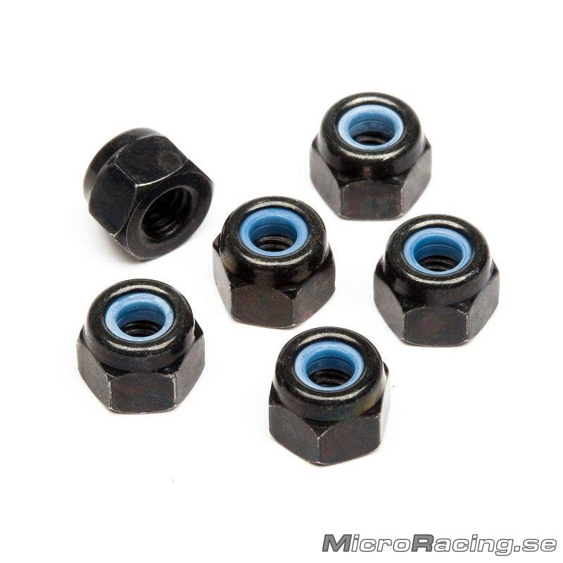 DEAL* HB RACING - M3 Mutter, Svart, Stål, 6st