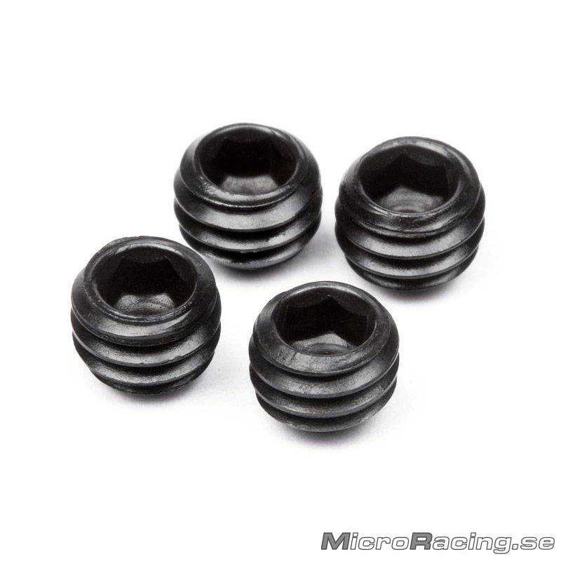 DEAL* HB RACING - M4x3mm Stopp Skruv, 4st