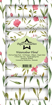 Paper Favourites Watercolour Floral Slim Paper Pack
