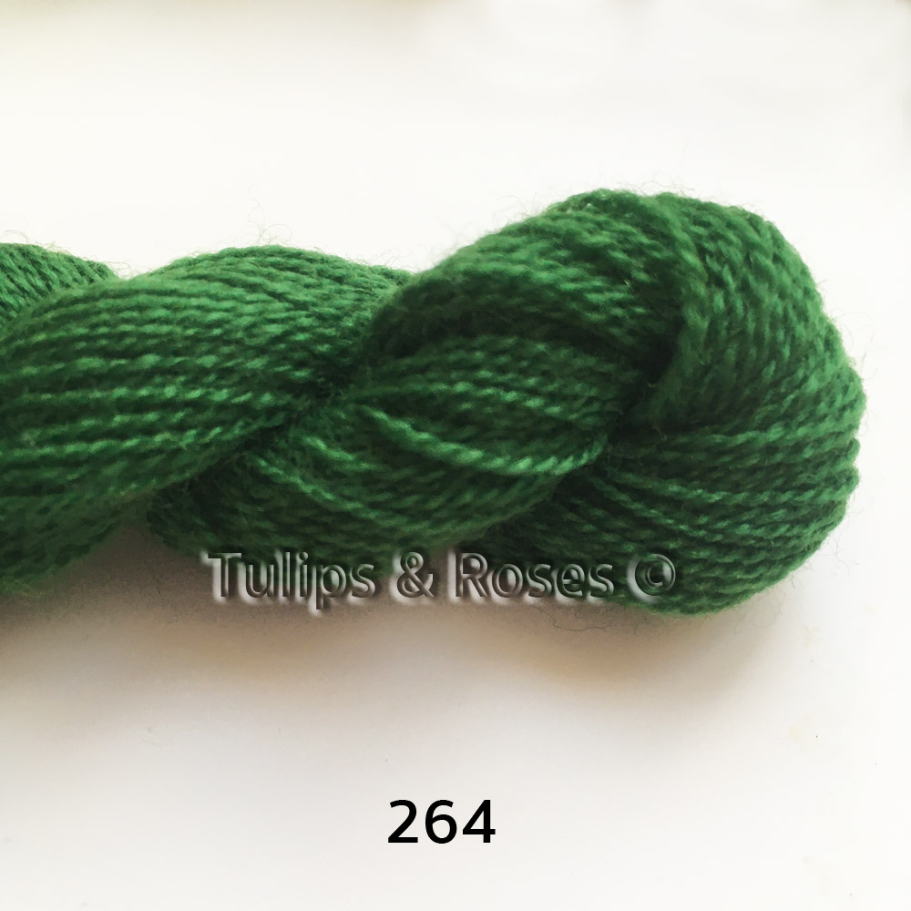 Yllebroderigarn 20/2 REDGARN Kamgarn Gröna  - 7