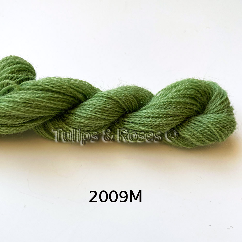 Yllebroderigarn 20/2 REDGARN Kamgarn Gröna  - 9