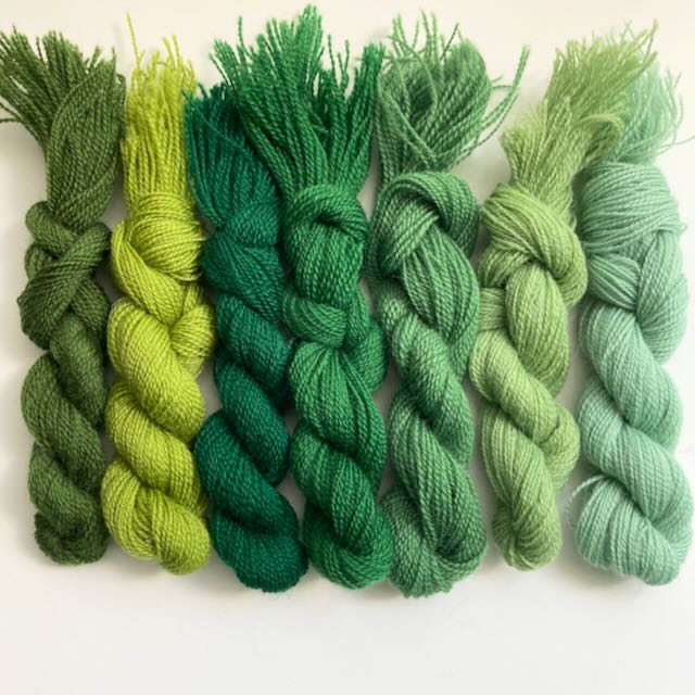 Yllebroderigarn 20/2 REDGARN Kamgarn Gröna 