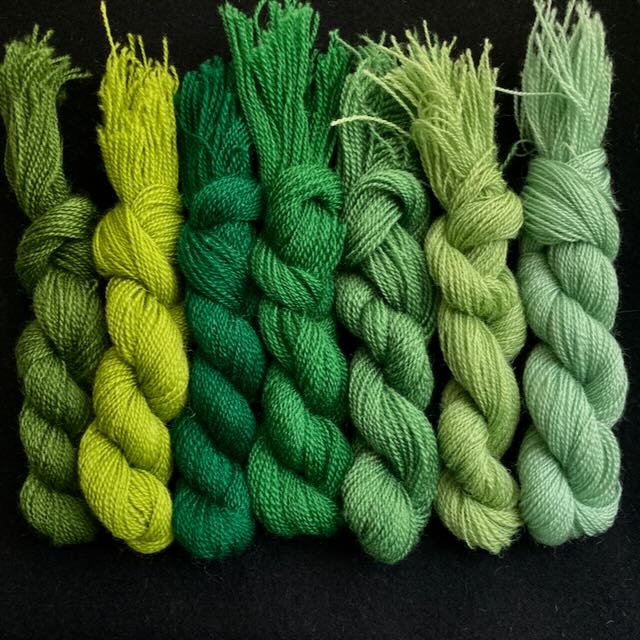 Yllebroderigarn 20/2 REDGARN Kamgarn Gröna  - 2