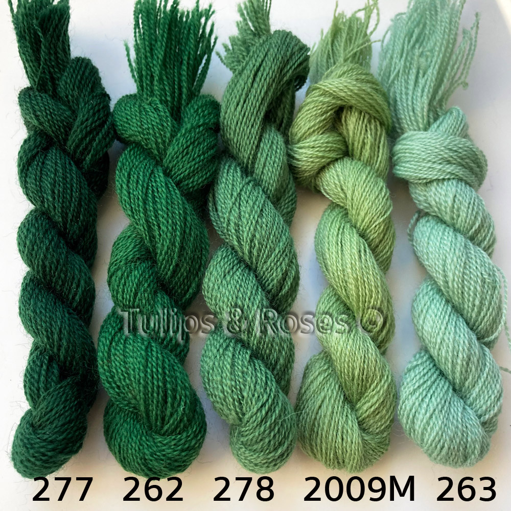 Yllebroderigarn 20/2 REDGARN Kamgarn Gröna  - 11