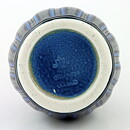 Wilhelm Kåge (KAPA 1958) Blue Bottle Vase with Relief 26 cm