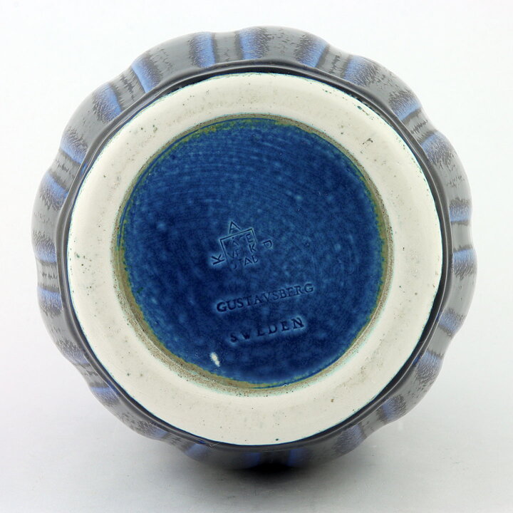 ヴィルヘルム・コーゲ　パワフルブルーのベース Vase 1958年 (26cm)