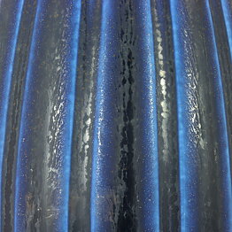 Wilhelm Kåge (KAPA 1958) Blue Bottle Vase with Relief 26 cm