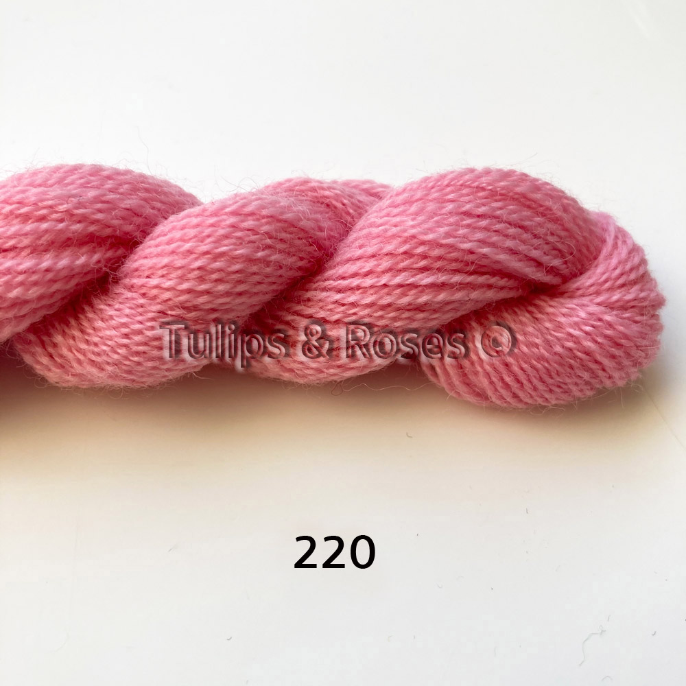 Yllebroderigarn 20/2  REDGARN Kamgarn Rosa  - 3