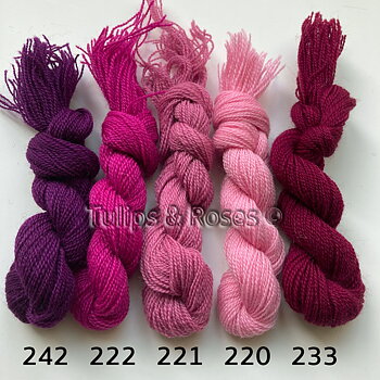 Yllebroderigarn 20/2  REDGARN Kamgarn Rosa 