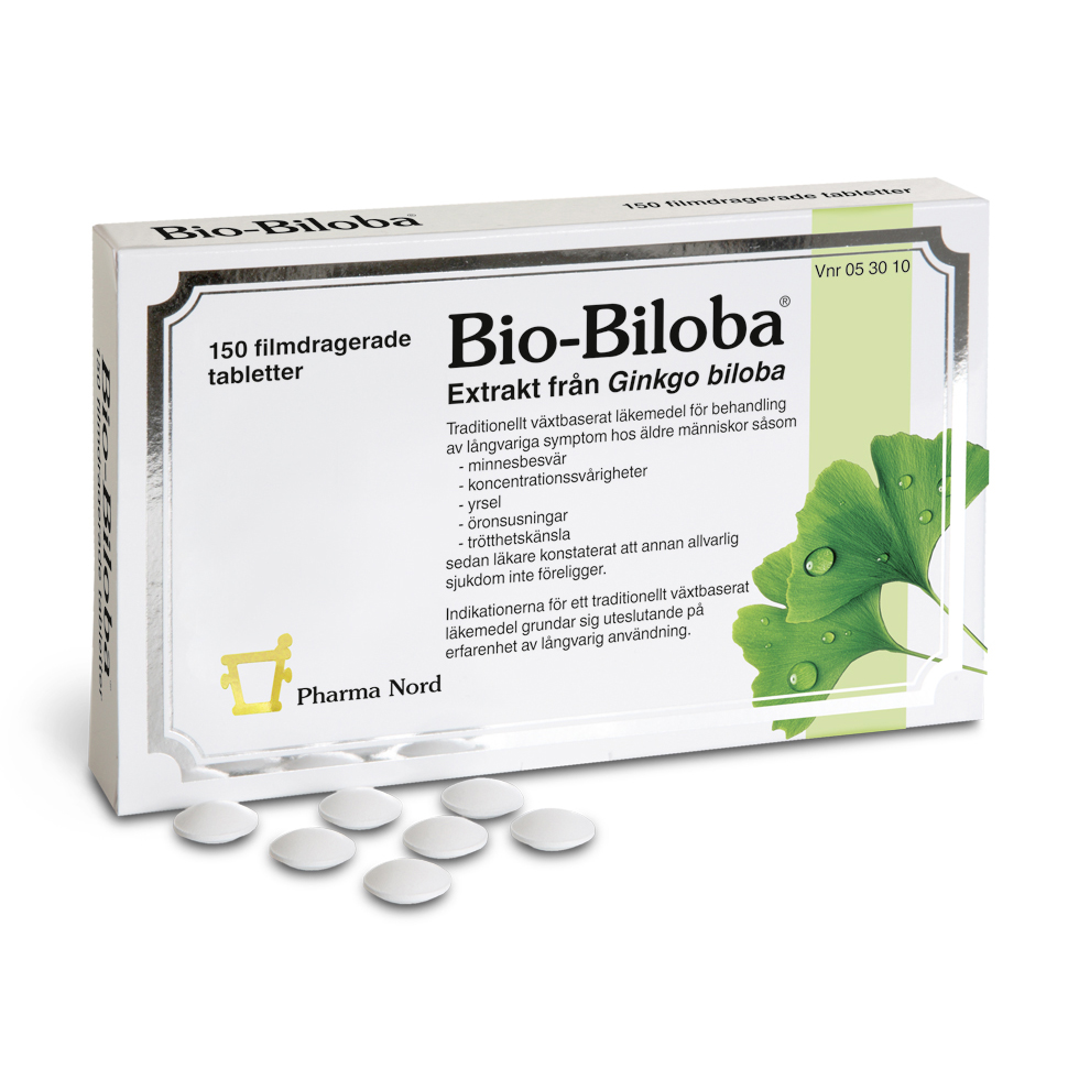 Bio biloba 150 tabletter, Gingko biloba, Pharma Nord