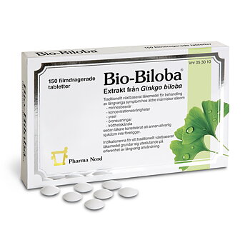 Bio biloba 150 tabletter, Gingko biloba, Pharma Nord