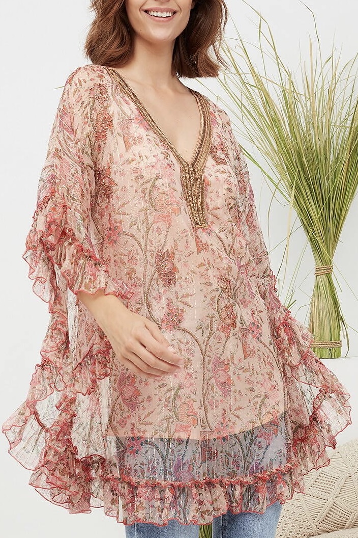 Nekane - Lola Kaftan Blouse Pink - 4