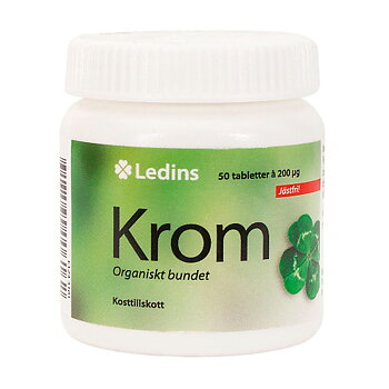 Krompikolinat från Ledins om 200 mikrogram i en burk med 50 tabletter