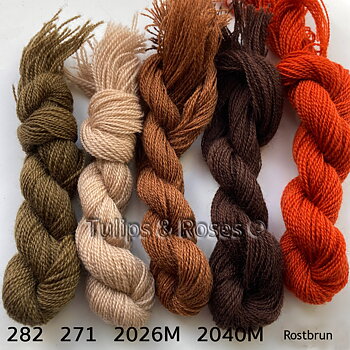 Yllebroderigarn REDGARN 20/2 Kamgarn Bruna 