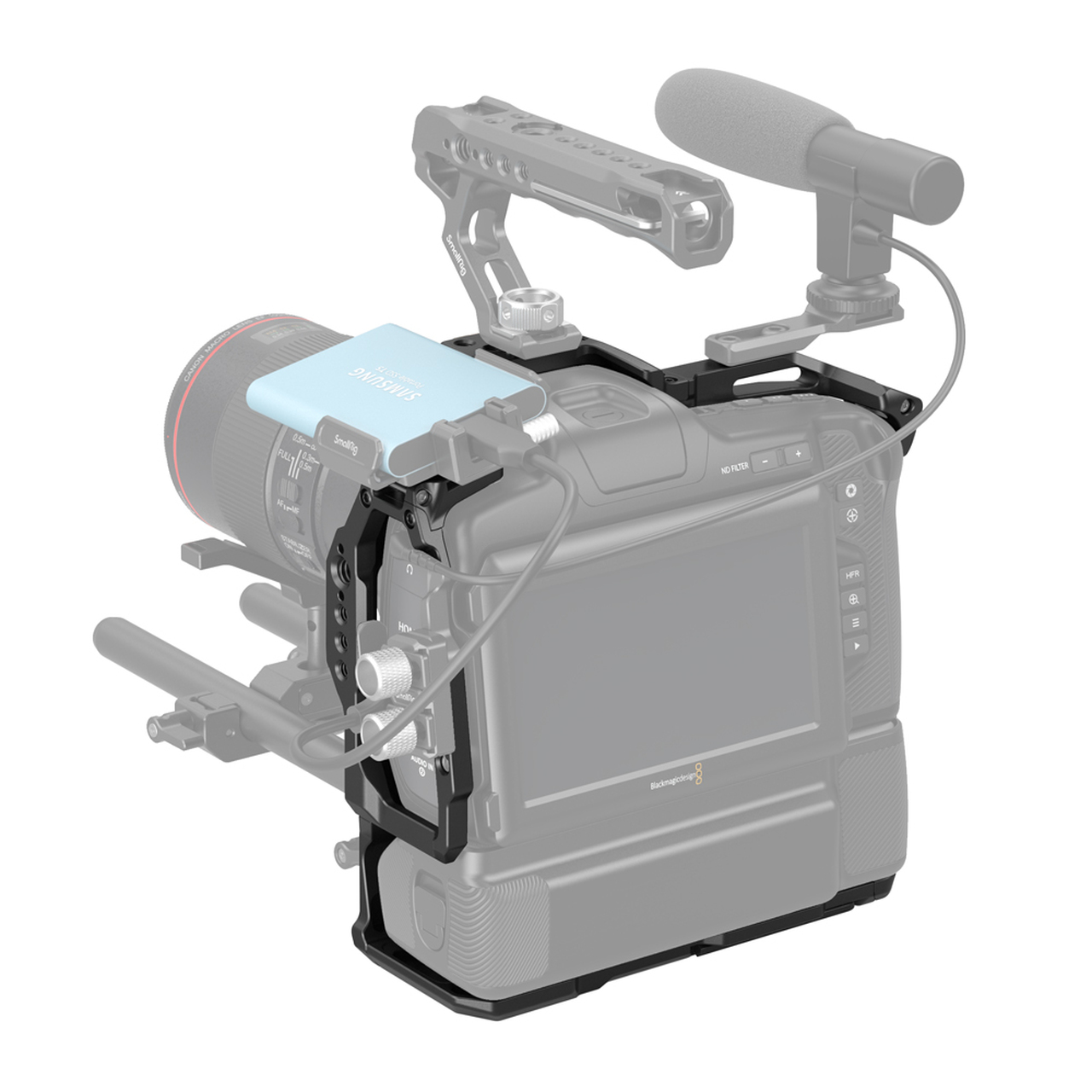 SmallRig 3382 Battery Grip Compatible Camera Cage for BMPCC 6K Pro - 6