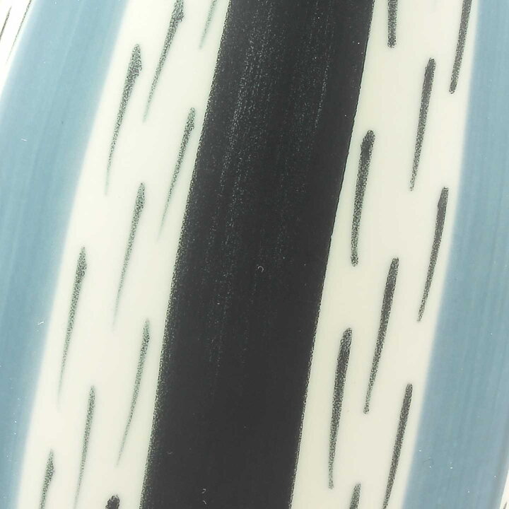 スティグ・リンドベリ 誕生100周年 記念作品！！  ファイアンス製 紺と青のストライプ模様の花瓶 Vase 2016年 (30cm) 〈箱付き〉  [サンプル画像]