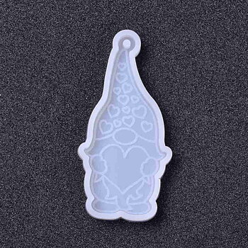 Silicone Resin Mold   Dwarf w heart straigt santas hat