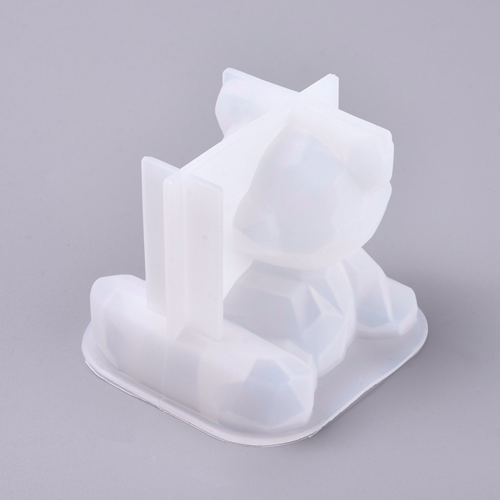 Silicone Resin Mold   3d FAceted Bear Cell stand