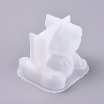 Silicone Resin Mold   3d FAceted Bear Cell stand