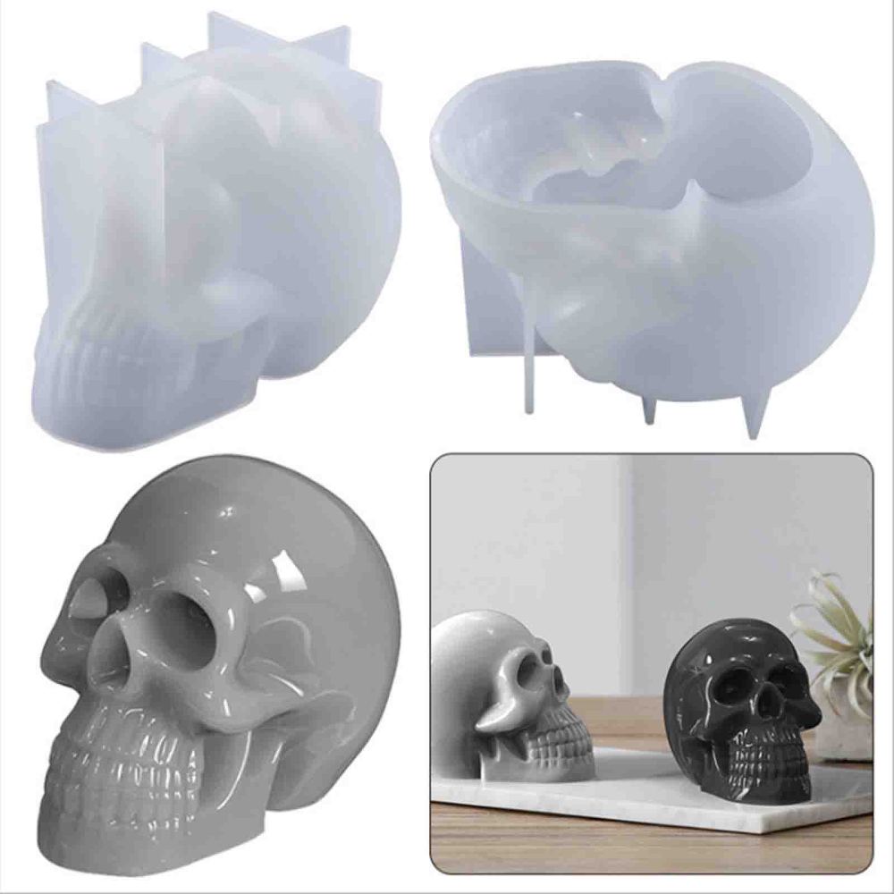 Silicone Resin Mold   Skull 3D - 2