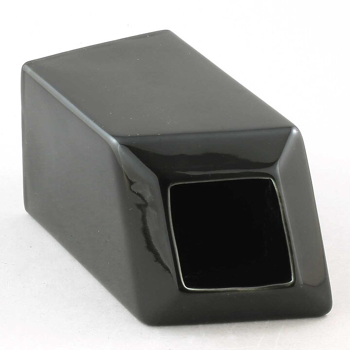 Lisa Larson (Quartette 1980s) Black Architectonic Vase 13 cm
