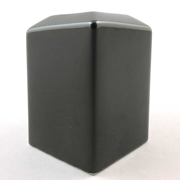 Lisa Larson (Quartette 1980s) Black Architectonic Vase 13 cm