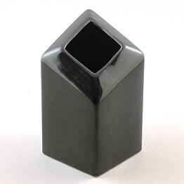 Lisa Larson (Quartette 1980s) Black Architectonic Vase 13 cm