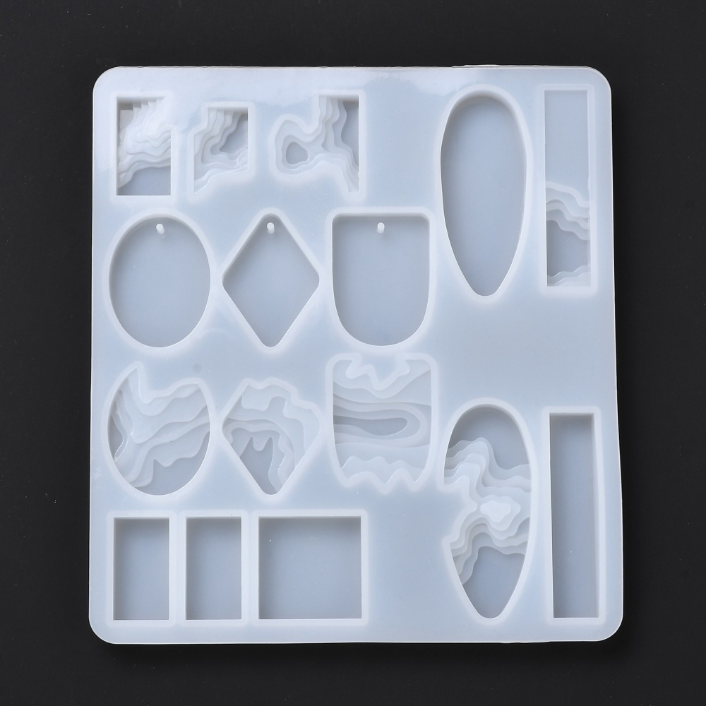 Resin / Gjutform  i silikon - 16 formar i en