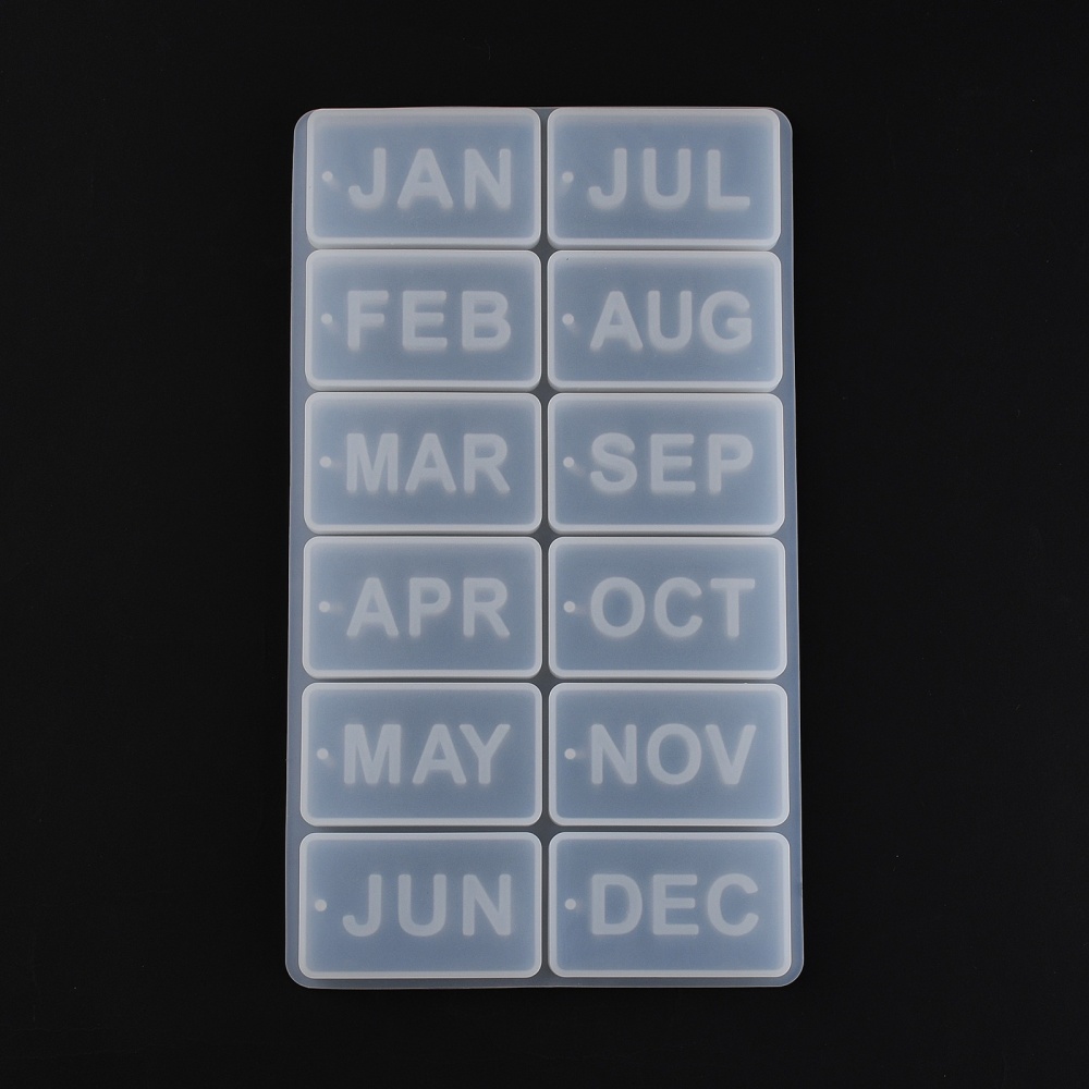 Silicone Resin Mold   Tags Month calender words - 4