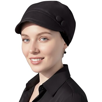 Keps med mjuk skärm, svart cancerkeps
