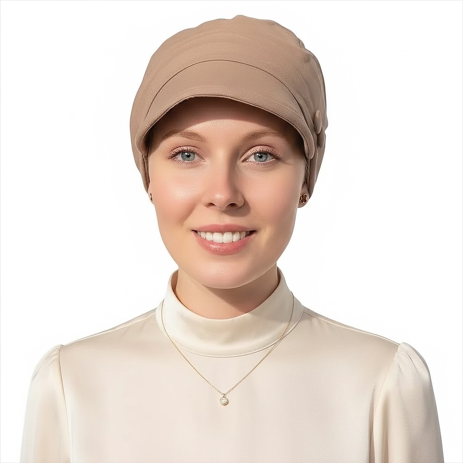 Keps med mjuk skärm, beige - 2