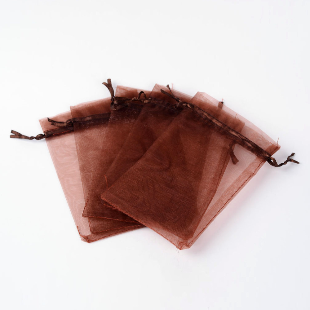 Organza 10x12cm, Dark brown