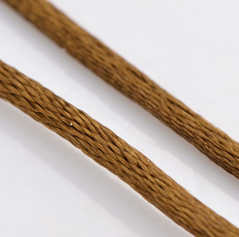 Nylon thread, 2mm. whole roll.  Coffee - 2