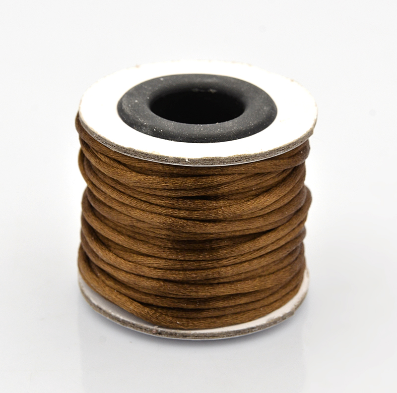 Nylon thread, 2mm. whole roll.  Coffee