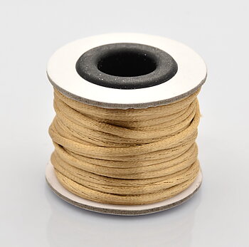 Nylontråd, 2mm. Hel rulle.  Blek Guld