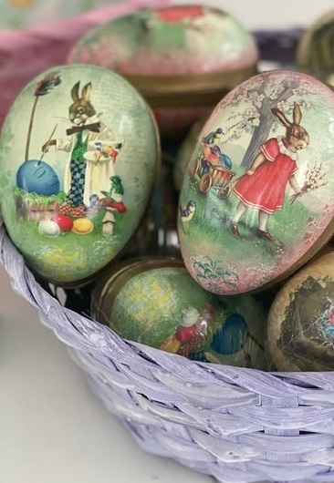 Easter egg - Egg - Vintage - 9 cm