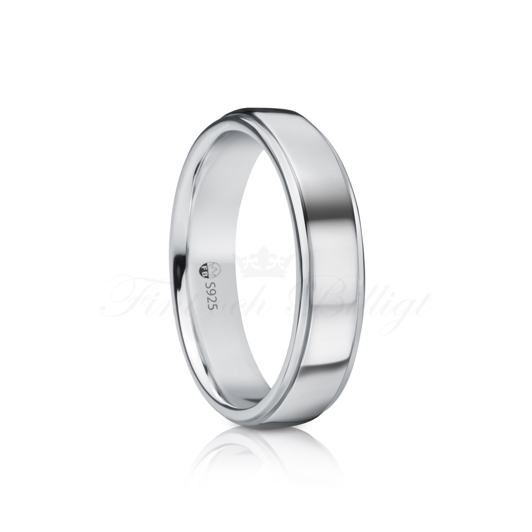 Solid Romance - Solid Smooth 925s Silver Ring Stylish Design High Polish Finish 4mm, 6mm & 8mm - 3