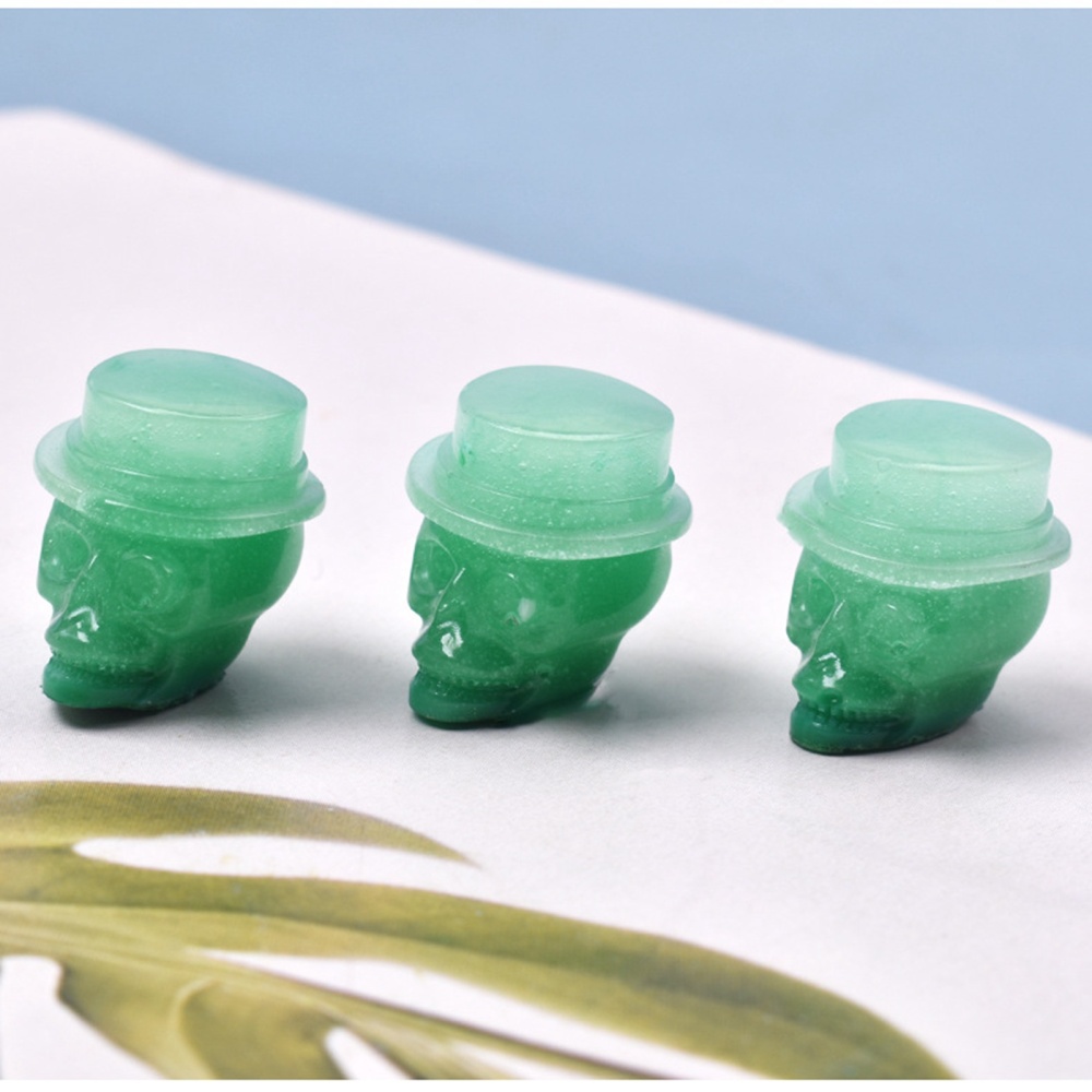 Silicone Resin Mold  skull w hat, 2 sizes