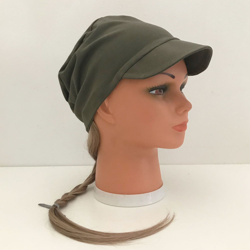 Keps Victoria med hårdel - Militärgrön - 4
