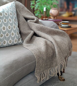 Gotland beige ullpläd från Klippan 