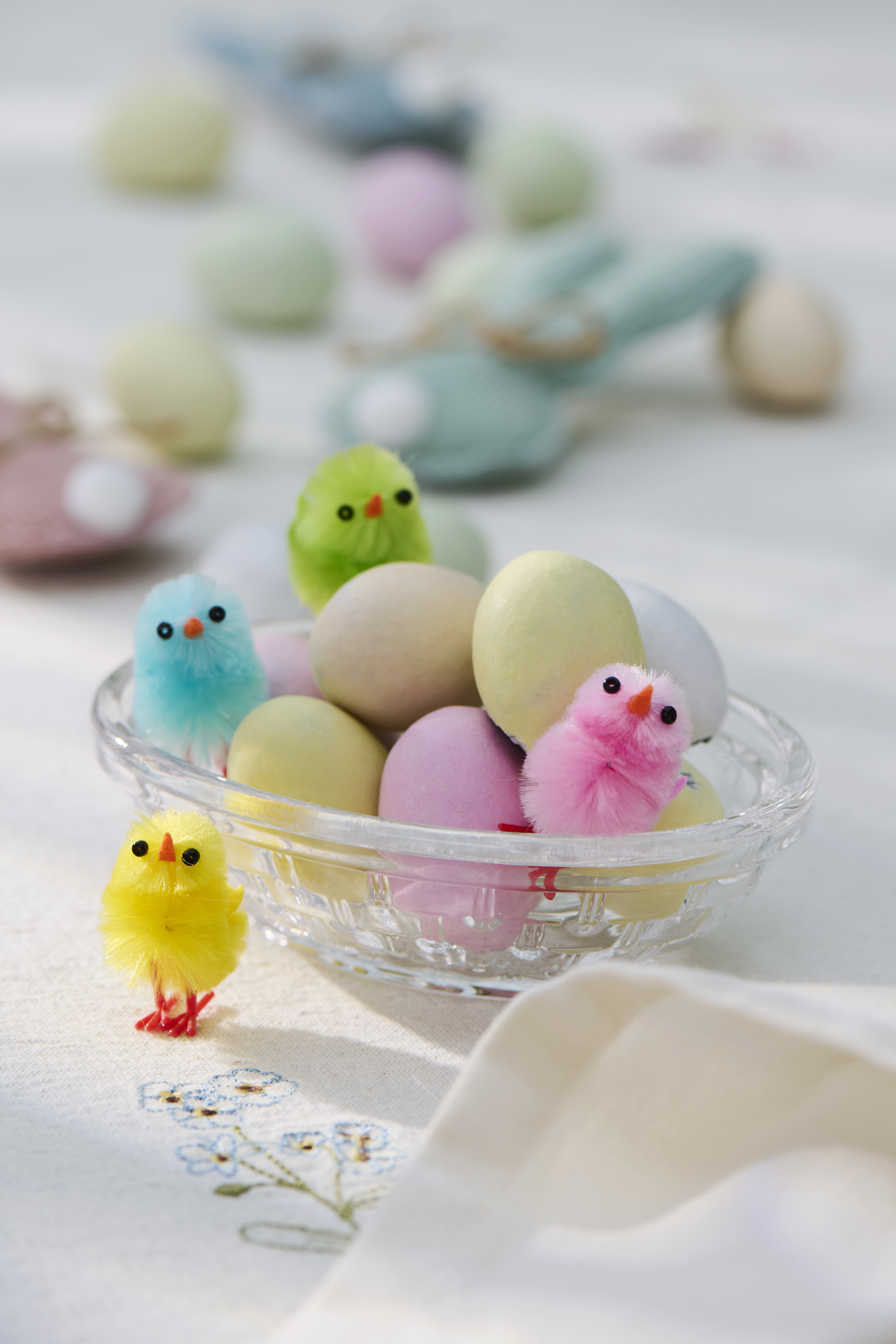 Chick with hanger - 6-pack - Pink - 3 cm