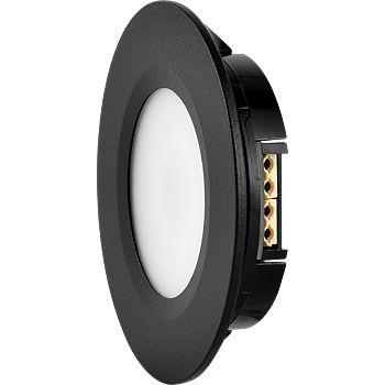 DESIGNLIGHT Downl Q-36B fast 3,5W 3000K Snabbkoppl. Svart