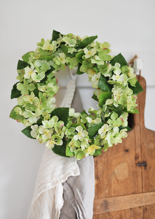 Krans - Hortensia - Grön - Blomkrans - Ø 30 cm