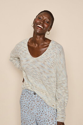 Mos Mosh - MMThora Spacedye Knit Ecru