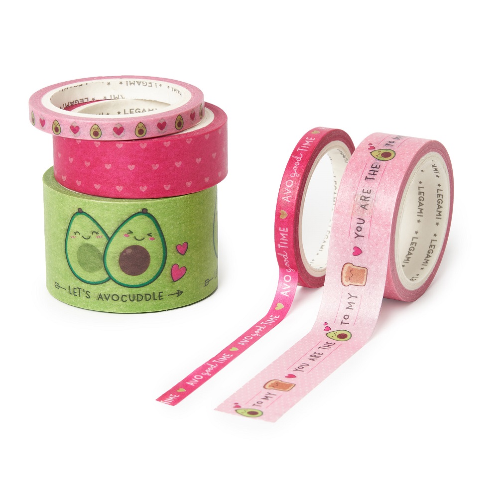 Tape by Tape, Avocado, 5 färgglada papperstejprullar  - 3