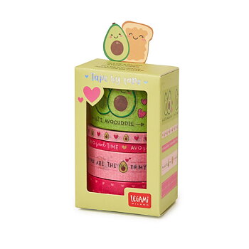 Tape by Tape, Avocado, 5 färgglada papperstejprullar 